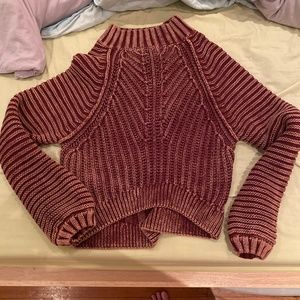 Ribbed turtleneck sweater